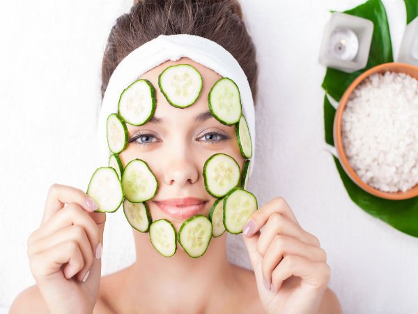 Image result for 2.	Cucumber face mask for glowing face