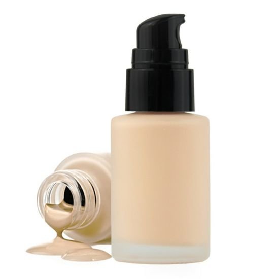 Liquid foundation over stick foundation