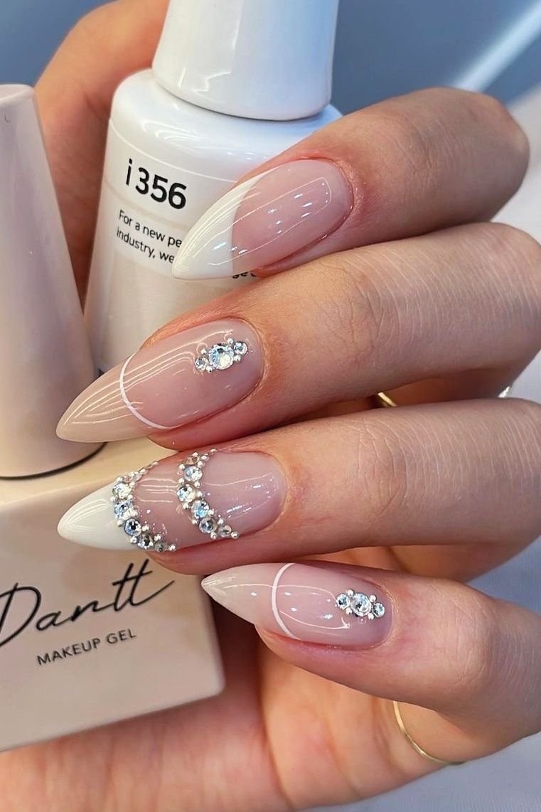 nail ideas for bride to be's
