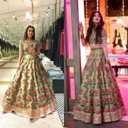 Nomi Ansari's Vibrant Green Lehenga Choli