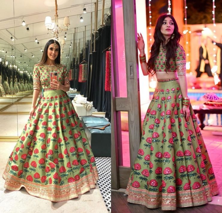 Nomi Ansari's Vibrant Green Lehenga Choli