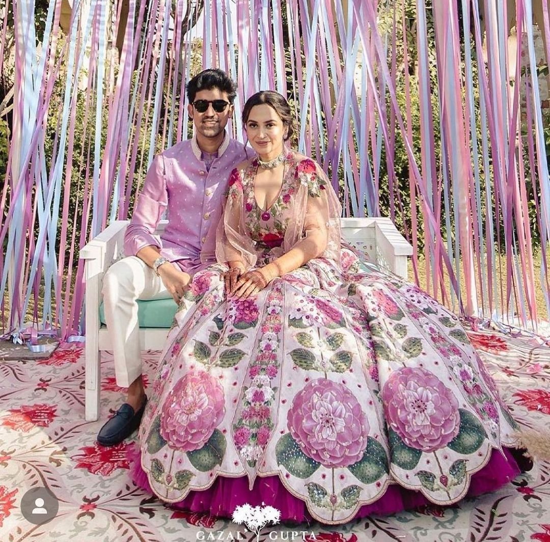 floral lehnga
