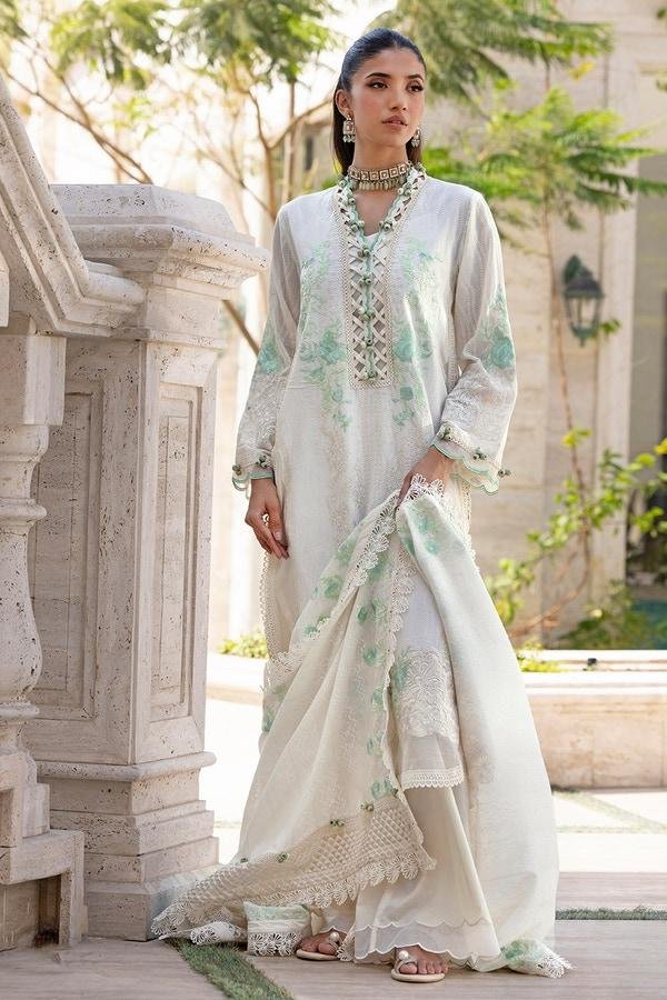 3 piece unstitched embroidered suit