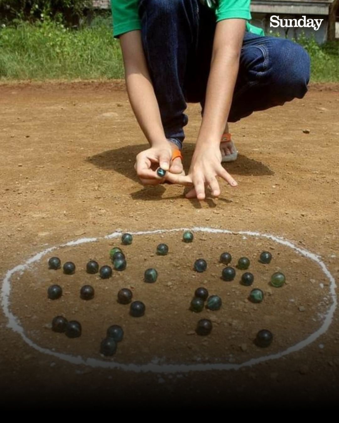Marbles on Dusty Ground
