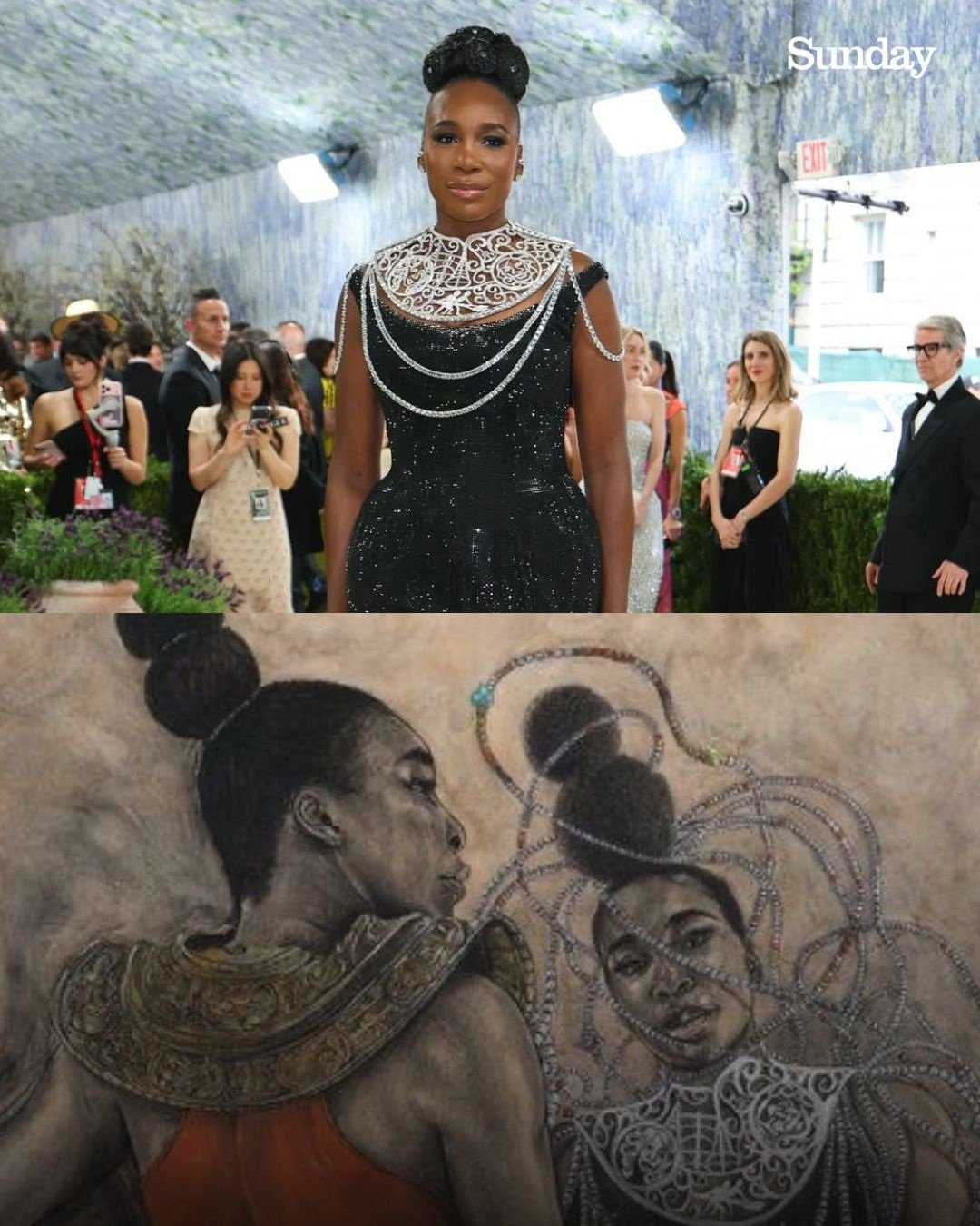 Venus Williams recreated her own "Venus Williams, Double Portrait" by Robert Pruitt