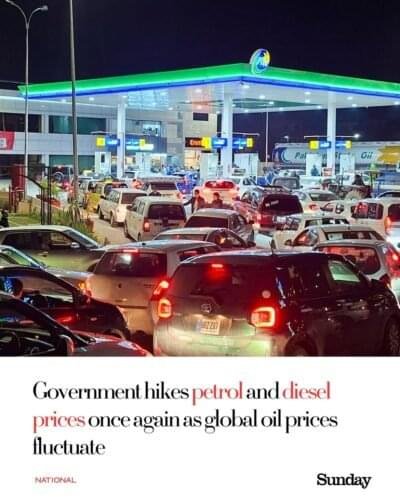 New fuel prices are in effect- Petrol- Rs327.12-litre (up Rs6.39) High-speed diesel- Rs375.04-li